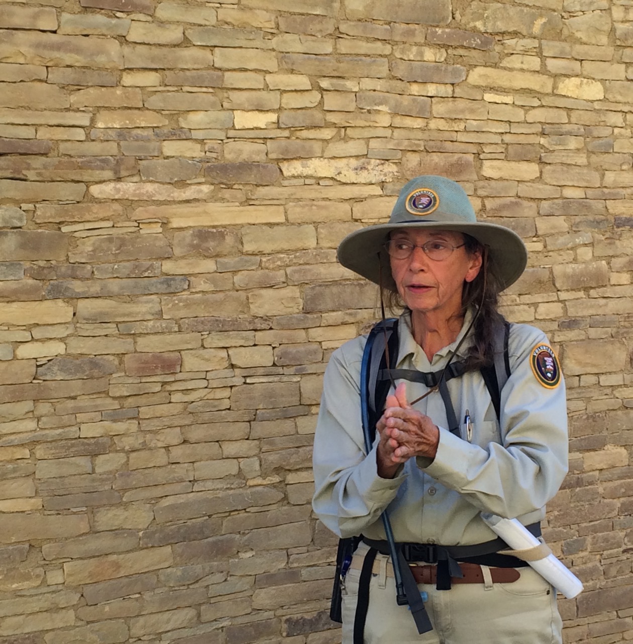 Our Pueblo Bonito tour guide is a storyteller.