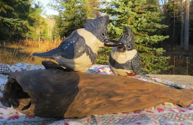 This pair of ceramic kingfishers comes with me wherever I travel--Ceyx & Halcyon.