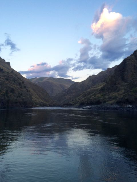 Lower Salmon sunset last night