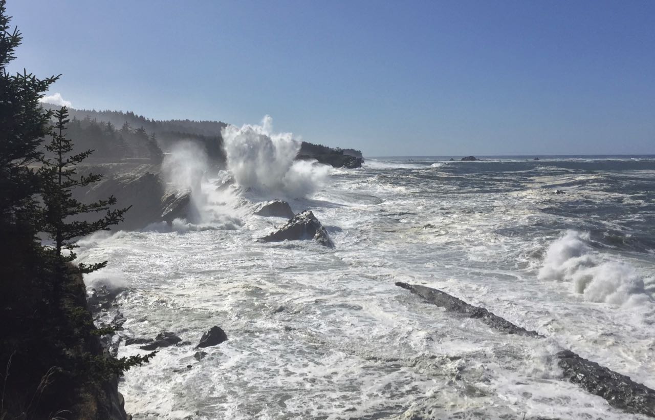 Big waves Shore Acres