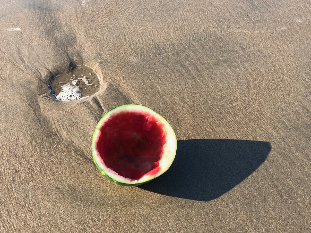 watermelon in sand